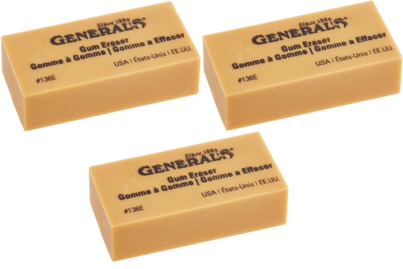 General's General Pencil 136EBP Artist Gum Eraser- (3Pack) - Image 1